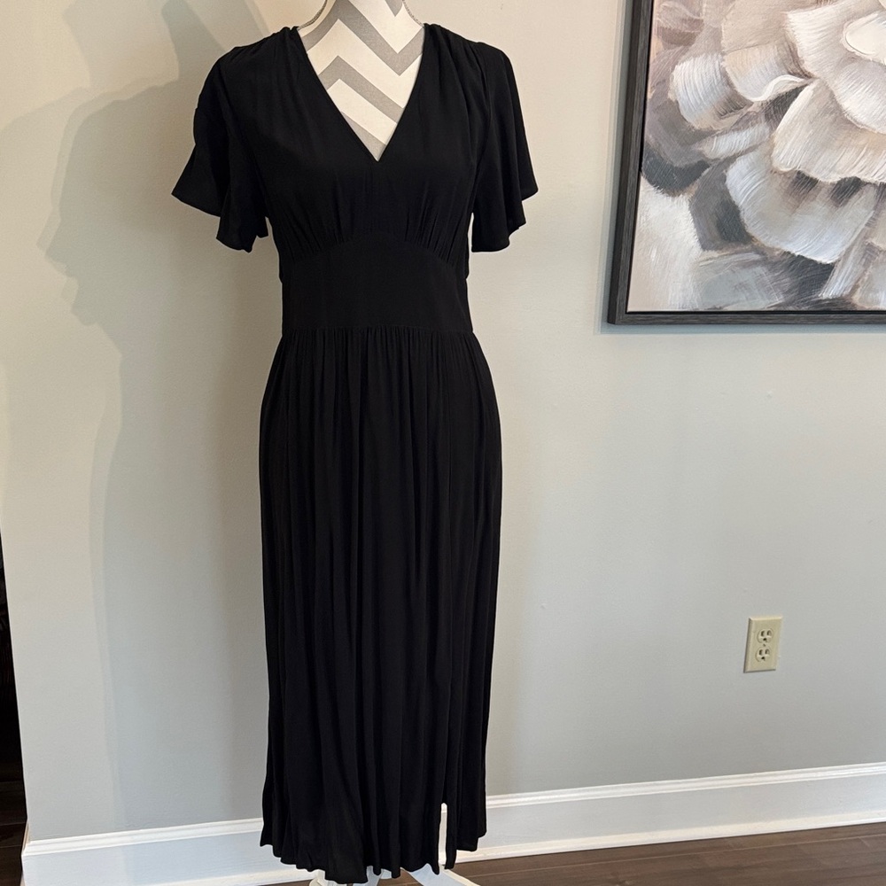 NEW LOFT Black Midi Dress